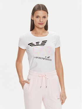 EA7 Emporio Armani EA7 Emporio Armani T-särk 3DTT30 TJFKZ 1100 Valge Slim Fit