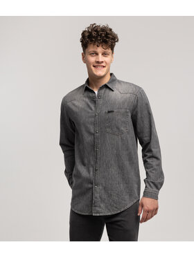 Lee Cooper Lee Cooper Koszula jeansowa KADES 3213 Szary Regular Fit