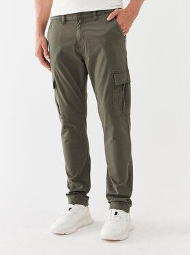 Guess Guess Bavlnené nohavice M2GB27 WCNZ0 Kaki Slim Fit