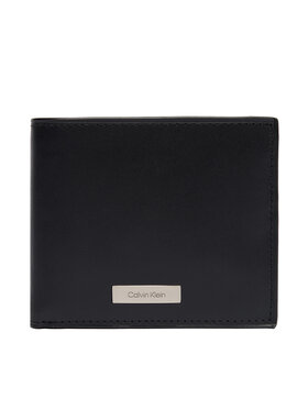 Calvin Klein Calvin Klein Μεγάλο Πορτοφόλι Ανδρικό Plaque Billfold W/ Coin LV04D1067G Μαύρο