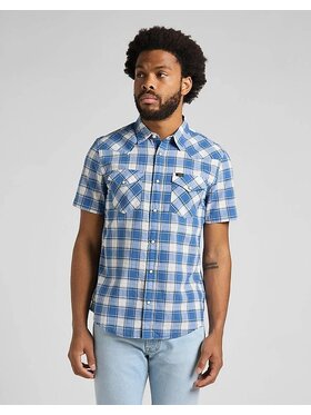 Lee Lee Koszula SS WESTERN SHIRT Niebieski Slim Fit