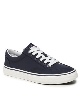 Tommy Jeans Tenis Superge Lace Up Nylon EN0EN02157 Mornarsko Modra