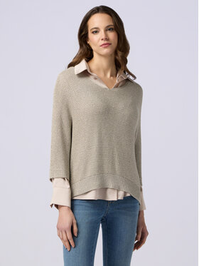 Oltre Oltre Cardigan M460E001816N003 Argento Over Fit