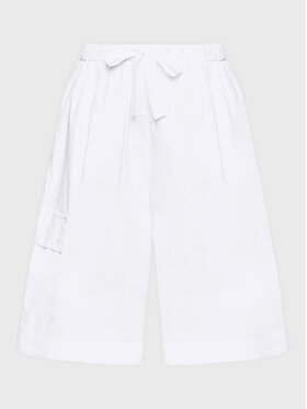 Deha Deha Bavlnené šortky D83075 Biela Relaxed Fit