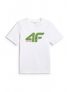 4F 4F T-Shirt WAVE RIDERS CLUB Biały Regular Fit