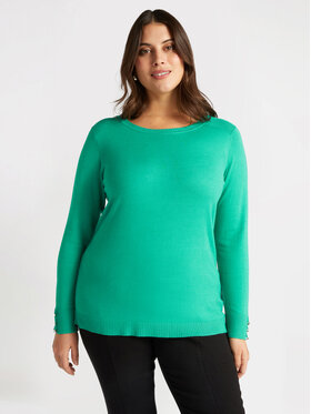Fiorella Rubino Fiorella Rubino Sweter M409L007770N015 Turkusowy Regular Fit