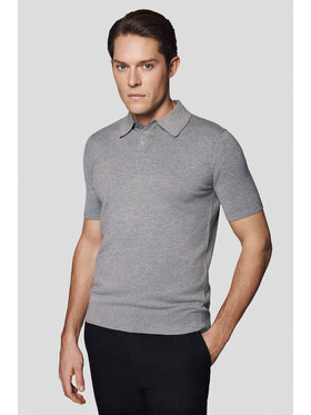 Lancerto Lancerto Polo Nils PO073125000052 Szary Regular Fit