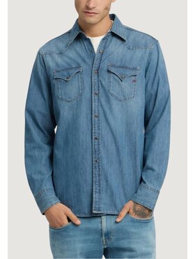 REPLAY REPLAY Koszula REGULAR Niebieski Regular Fit