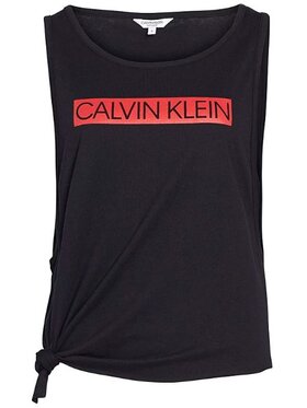 Calvin Klein Calvin Klein Top SIDE KNOT TANK Czarny Loose Fit