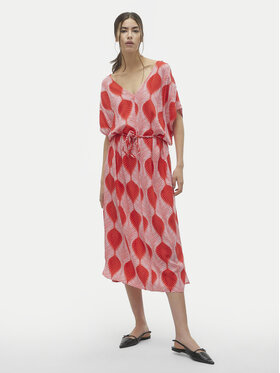 Vero Moda Vero Moda Poletna obleka Tula 10308986 Rdeča Regular Fit