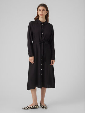 Vero Moda Vero Moda Košilové šaty 10295296 Černá Regular Fit