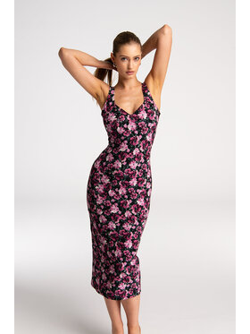 Nudyess Nudyess Sukienka dzianinowa A16 Różowy Fitted Fit
