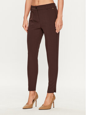 Maryley Maryley Текстилни панталони 23IB52Z/41CO Кафяв Regular Fit