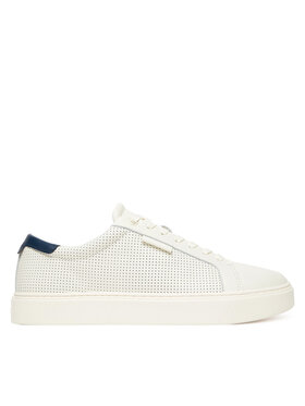 Calvin Klein Calvin Klein Sneakersy Clean Cup Low Laceup Perf Lth HM0HM01870 Biały