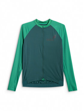 4F 4F Koszulka rowerowa GET LOST FEEL FOUND Zielony Slim Fit