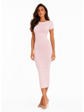 Agatha Studio Agatha Studio Sukienka dzianinowa A26LS-SU-K04 Różowy Slim Fit