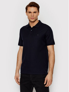 Calvin Klein Calvin Klein Тениска с яка и копчета Refined Pique Chest K10K102964 Тъмносин Regular Fit