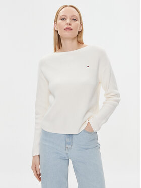 Tommy Hilfiger Tommy Hilfiger Džemper WW0WW40345 Écru Relaxed Fit