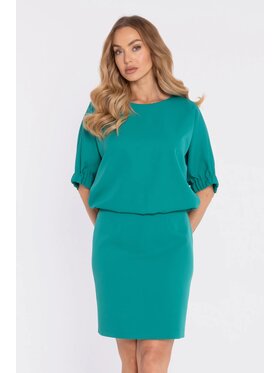 Made of Emotion Made of Emotion Sukienka koktajlowa M904 Turkusowy Oversize