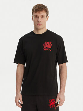 HUGO HUGO T-krekls Delel_RB 50564572 Melns Relaxed Fit