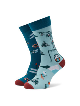 Funny Socks Funny Socks Ponožky Vysoké Unisex Ski SM1/06 Modrá