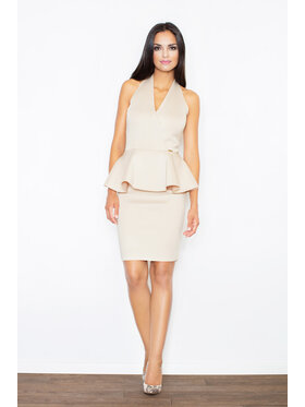 FIGL FIGL Šaty M368 Béžová Regular Fit