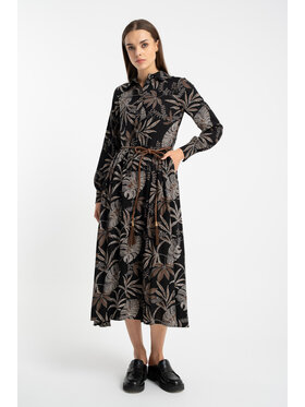 CLICK CLICK Každodenné šaty 60-6160 Čierna Regular Fit