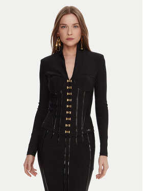 Elisabetta Franchi Elisabetta Franchi Marynarka GI-182-57E2-V590 Czarny Slim Fit
