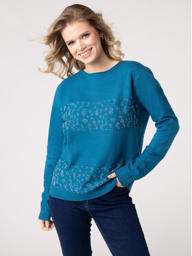 QUIOSQUE QUIOSQUE Sweter QUIOSQUE 6VL004804 Niebieski Regular Fit