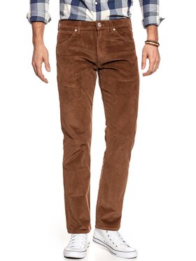 Wrangler Wrangler Pantaloni di tessuto GREENSBORO Marrone Straight Fit