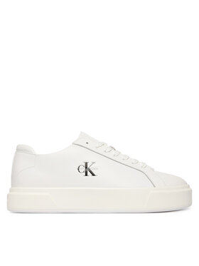 Calvin Klein Calvin Klein Sneakersy Basket Cupsole Laceup Lth Ml YM0YM01460 Biały
