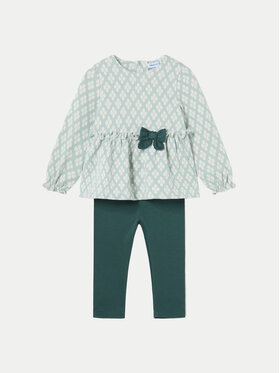 Mayoral Mayoral Set bluză și leggings 2713 Verde Regular Fit