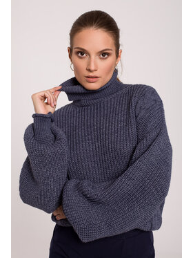 Makover Makover Svetr K124 Modrá Regular Fit