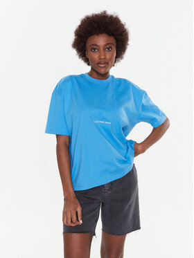 Calvin Klein Jeans Calvin Klein Jeans T-Shirt J20J220768 Niebieski Boyfriend Fit