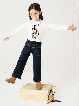 Mayoral Mayoral Jeans hlače 4547 Mornarsko modra Wide Leg