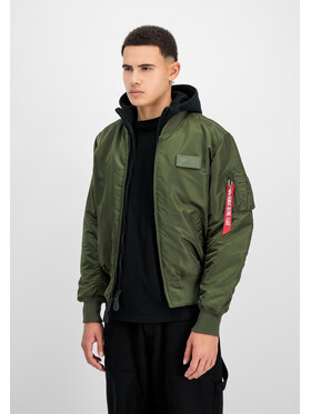 Alpha Industries Alpha Industries Kurtka bomber MA-1 D-Tec Hood Bomber Jacket Zielony Slim Fit