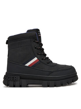 Tommy Hilfiger Tommy Hilfiger Trapery Stripes Fur Boot T3X5-33713-1487 S Czarny