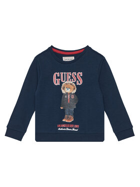 Guess Guess Bluza N5BQ07 KAD74 Granatowy Regular Fit