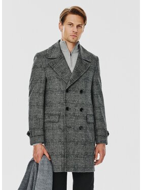 Pako Lorente Pako Lorente Płaszcz P24WF-7X-003 Szary Classic Fit