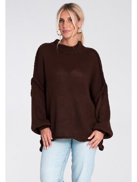 FIGL FIGL Sveter M1238 Hnedá Regular Fit