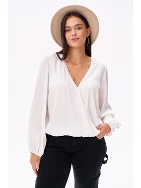 blue shadow blue shadow Bluzka Darcy Écru Regular Fit