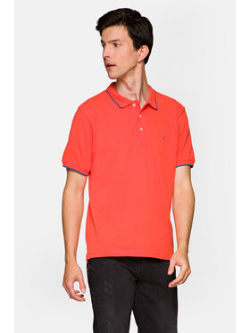 Lancerto Lancerto Polo Dominic Pomarańczowy Regular Fit