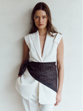 MARI PRETI MARI PRETI Gilet da completo Serene Bianco Regular Fit