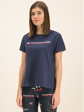 Tommy Sport Tommy Sport T-Shirt Tee Logo S10S100061 Granatowy Regular Fit
