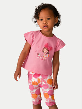Mayoral Mayoral Komplet t-shirt i legginsy 1751 Różowy Regular Fit