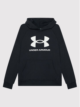 Under Armour Under Armour Majica dugih rukava Ua Rival Fleece Big Logo 1357585 Crna Loose Fit