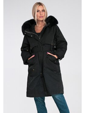 FIGL FIGL Vatovaná bunda M1228 Čierna Regular Fit