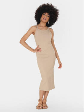 Brave Soul Brave Soul Rochie de vară LDRJ-624TANYA Bej Straight Fit