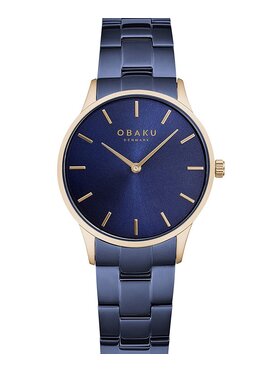 Obaku Obaku Zegarek V247LXVLSL Granatowy