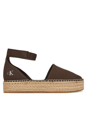 Calvin Klein Jeans Calvin Klein Jeans Espadrilky Flatform Espadrille Sling Mg YW0YW01735 Hnedá